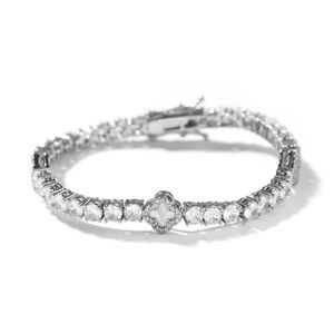 Clover bracelet cz 7inch